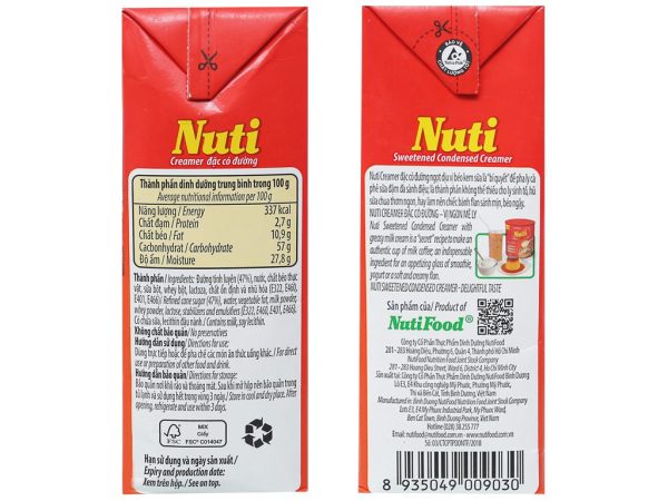 Nuti Condensed Milk Box 1.28kg Red